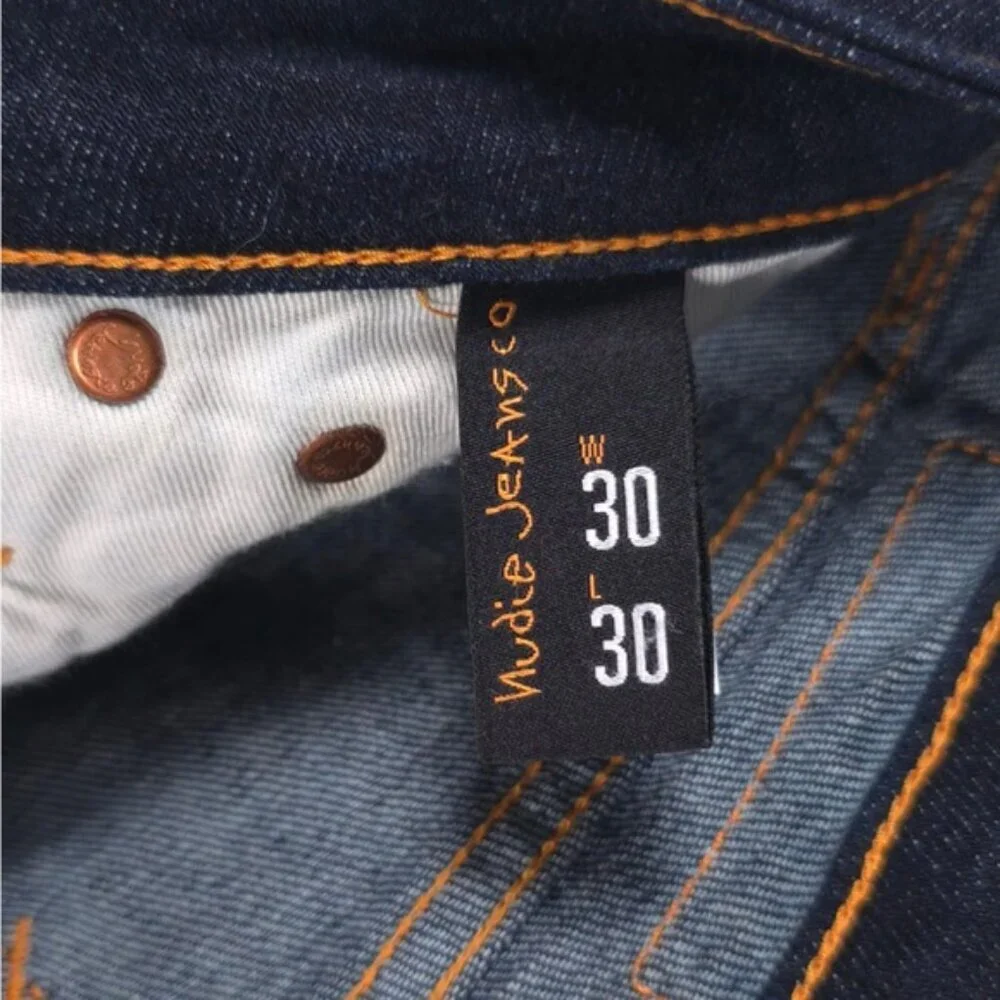 Nudie‎ Jeans ORGANIC COTTON Skinny Lin Dry Deep Orange 1005149 Size 30x30